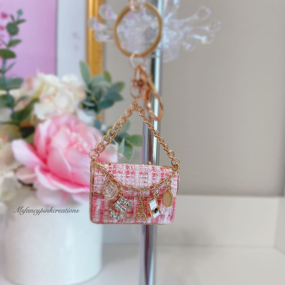 Pink Tween Purse Keychain
